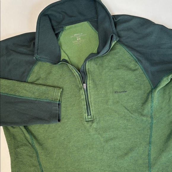 Patagonia Other - Patagonia Capilene Baselayer‎ 1/4 Zip Mid Weight Green Two Tone Mens Small 44440